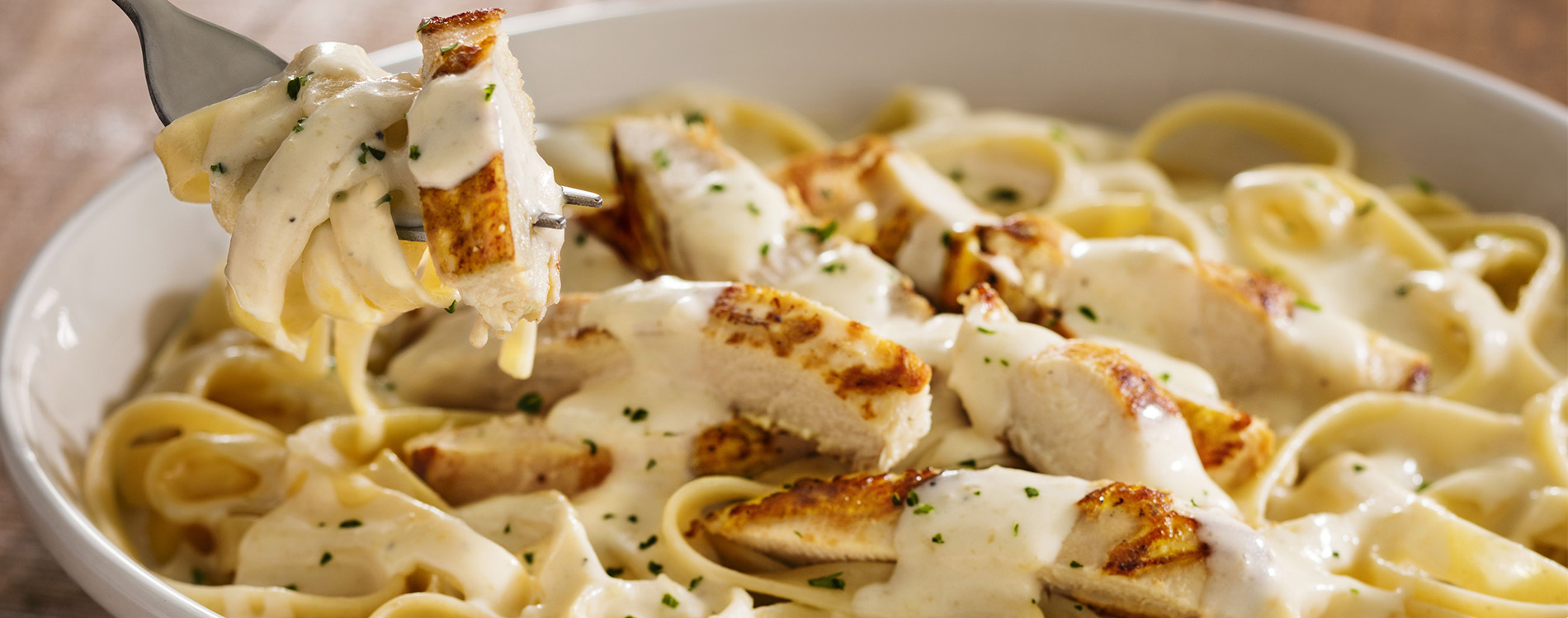 Chicken Alfredo launch photograph