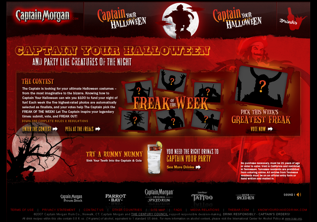 CaptainMorgan.com final-production Captain Your Halloween program comp.