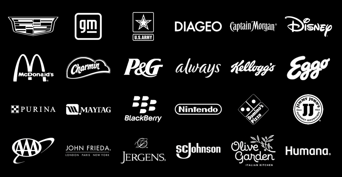 Creative client portfolio including selected work from Leo Burnett, Arc Worldwide, Enlighten, Edelman, and Rocket Companies