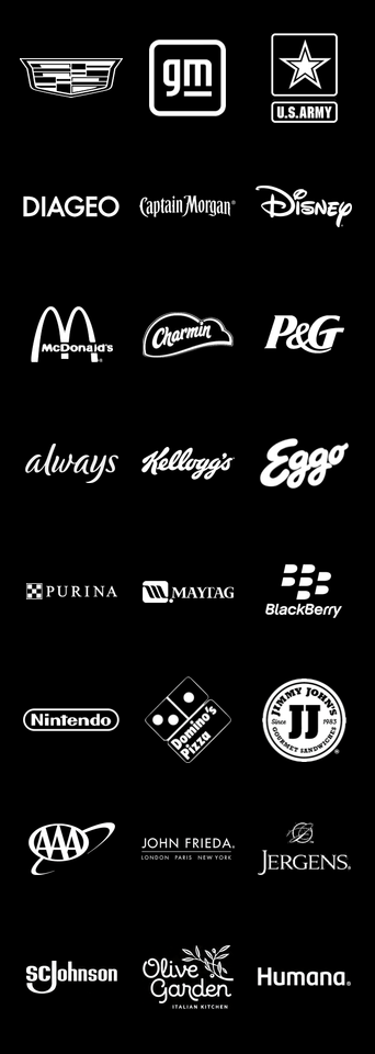 Creative client portfolio including selected work from Leo Burnett, Arc Worldwide, Enlighten, Edelman, and Rocket Companies