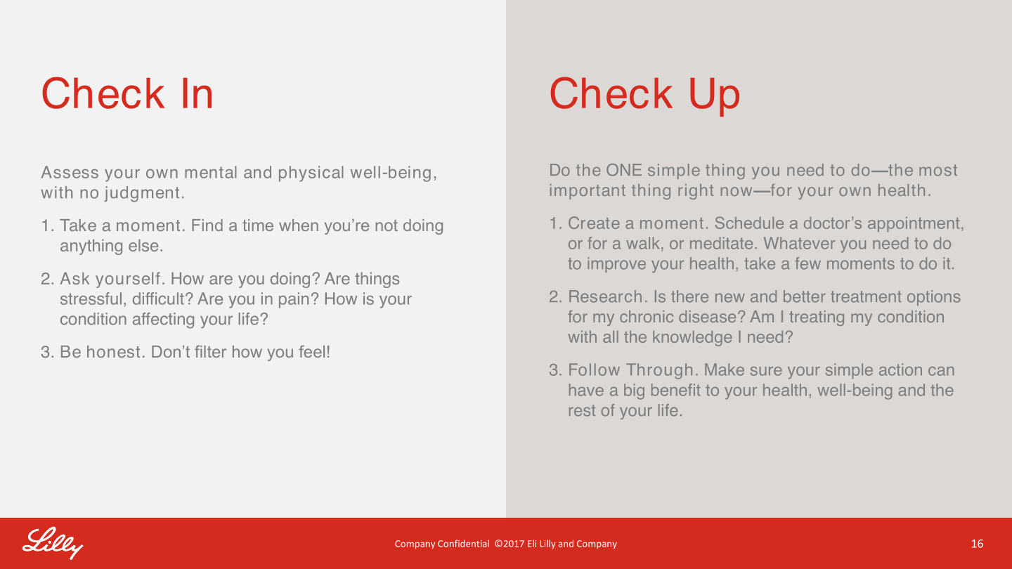 Check In plus Check Up research-to-action experience system