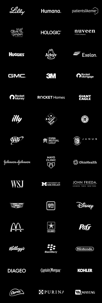 Product and market strategy client portfolio including selected work from Edelman, Rocket Companies, and Enlighten